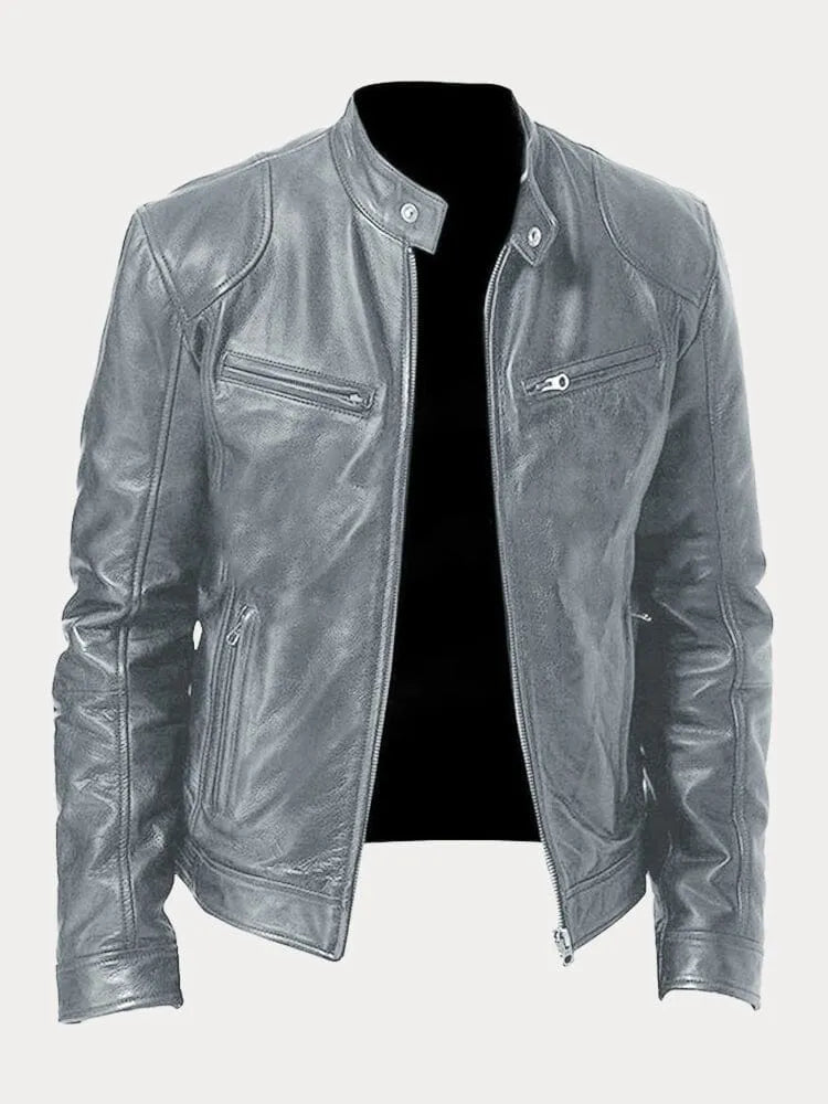 Max Men's Casual Jacket | PU Leather, Adjustable Cuffs 8