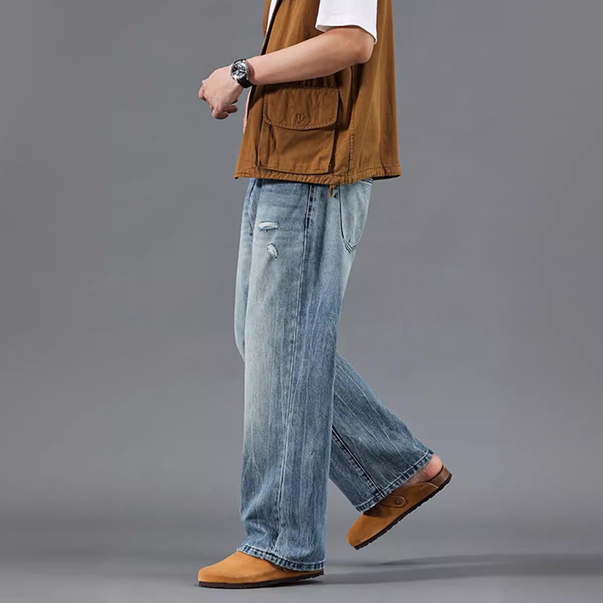 Max Men's Relaxed Jeans | Modern Destroyed Look 4