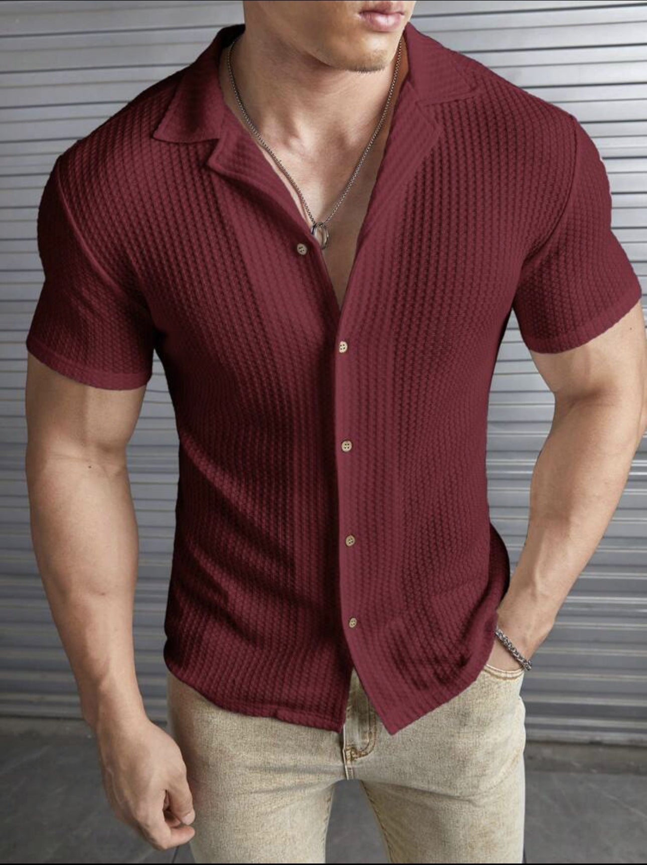 Max Men's Short Sleeve Shirt | Structured Cotton Blend 0