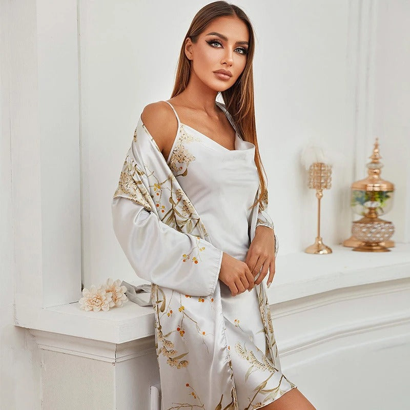 Meloura | Luxury Nightgown & Bathrobe Set 6