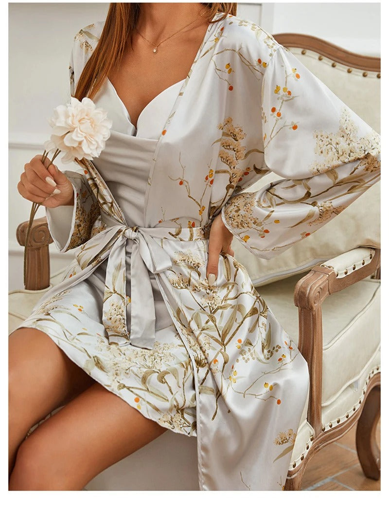 Meloura | Luxury Nightgown & Bathrobe Set 8