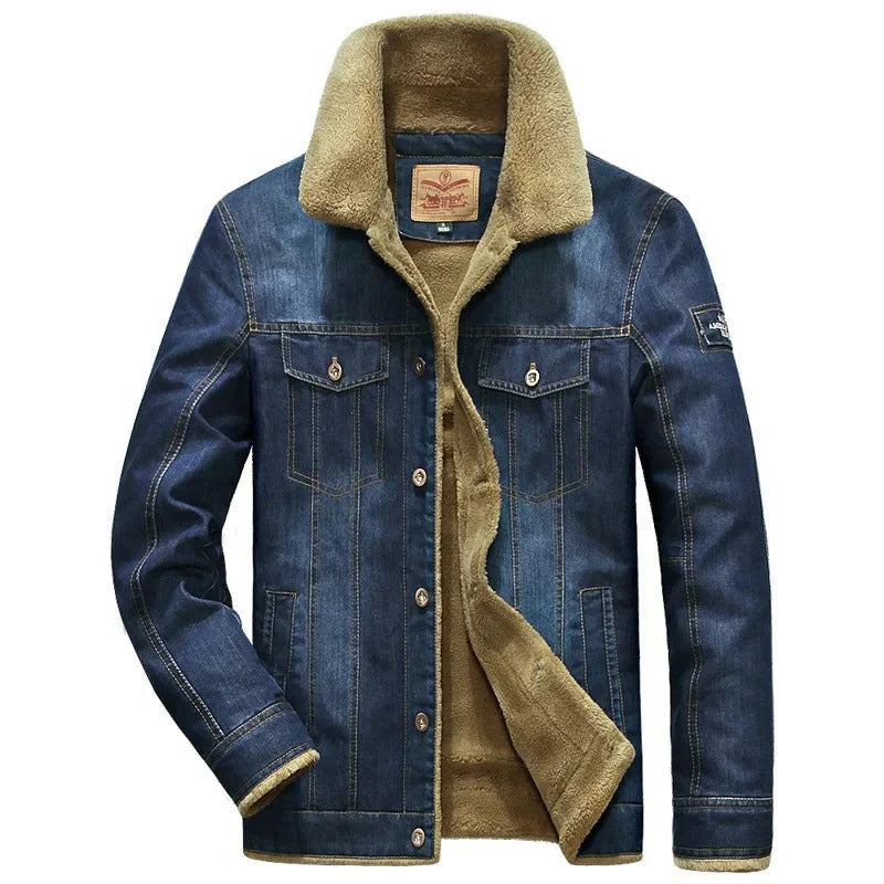 Men's Denim Jacket | Premium Wool Blend, Stylish & Warm 3