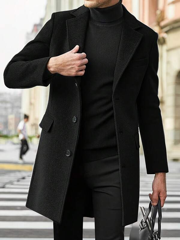 Men's Trench Coat | Brown, Relaxed Fit for Autumn and Winter 0