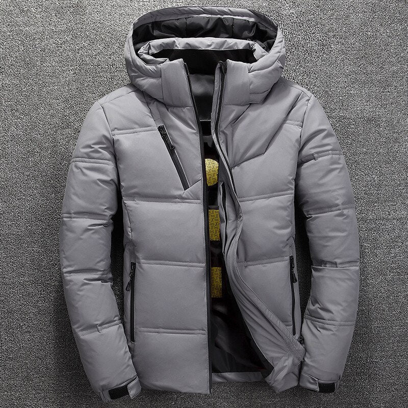 Men's Winter Jacket | High-Quality Polyester, Removable Hood 0