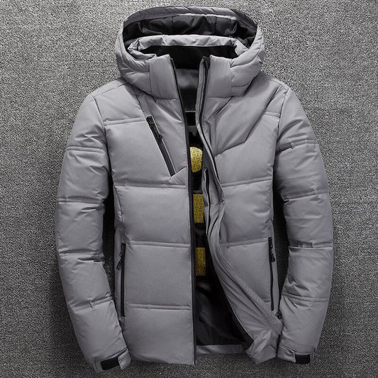 Men's Winter Jacket | High-Quality Polyester, Removable Hood 0