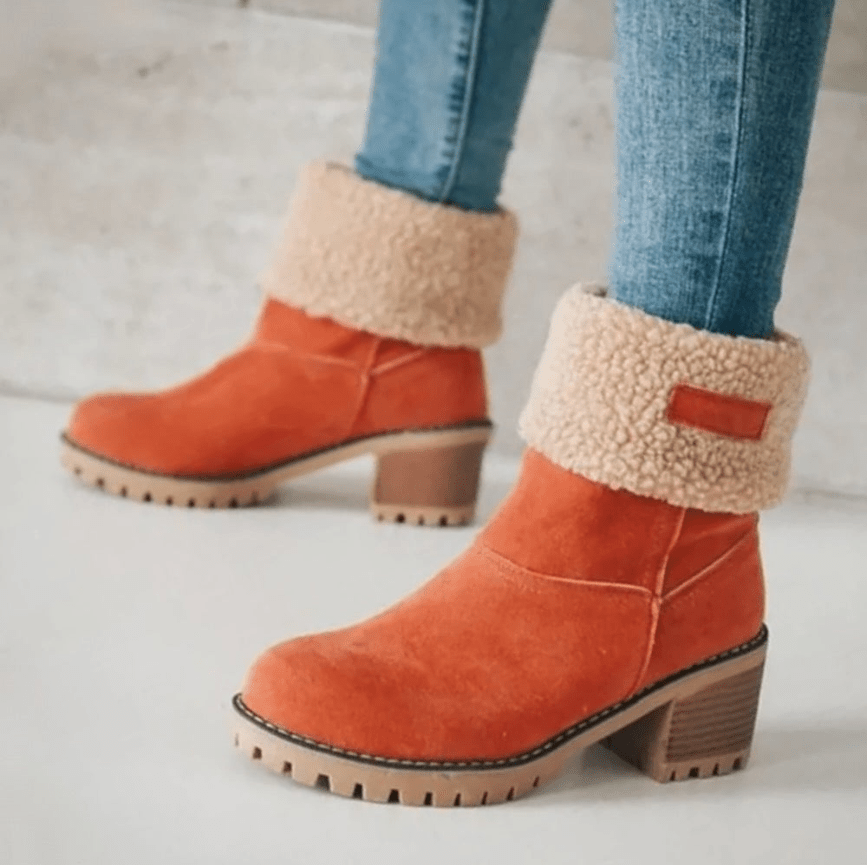 Mila Women's Ankle Boots | Black Boots With Warm Lining 1