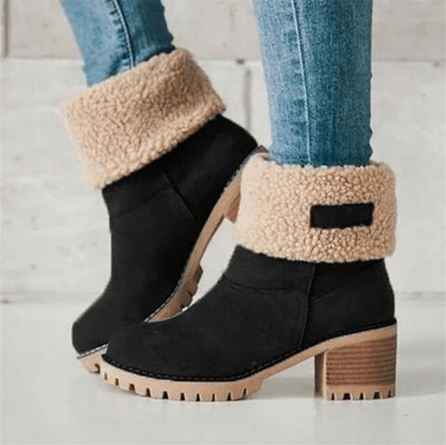 Mila Women's Ankle Boots | Black Boots With Warm Lining 3