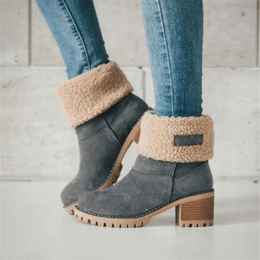 Mila Women's Ankle Boots | Black Boots With Warm Lining 4