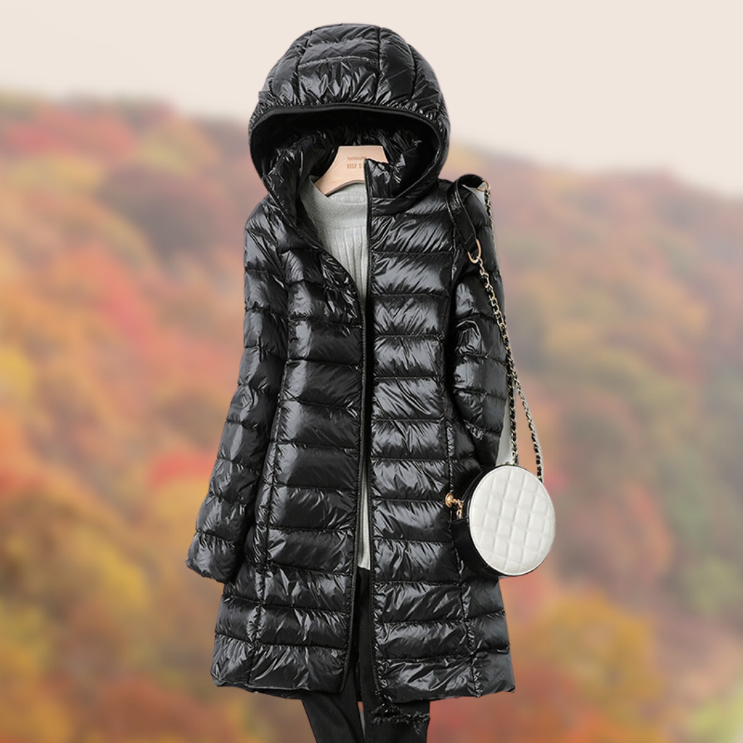 Mila Women's Down Jacket | Ultralight Nylon with Hood 1