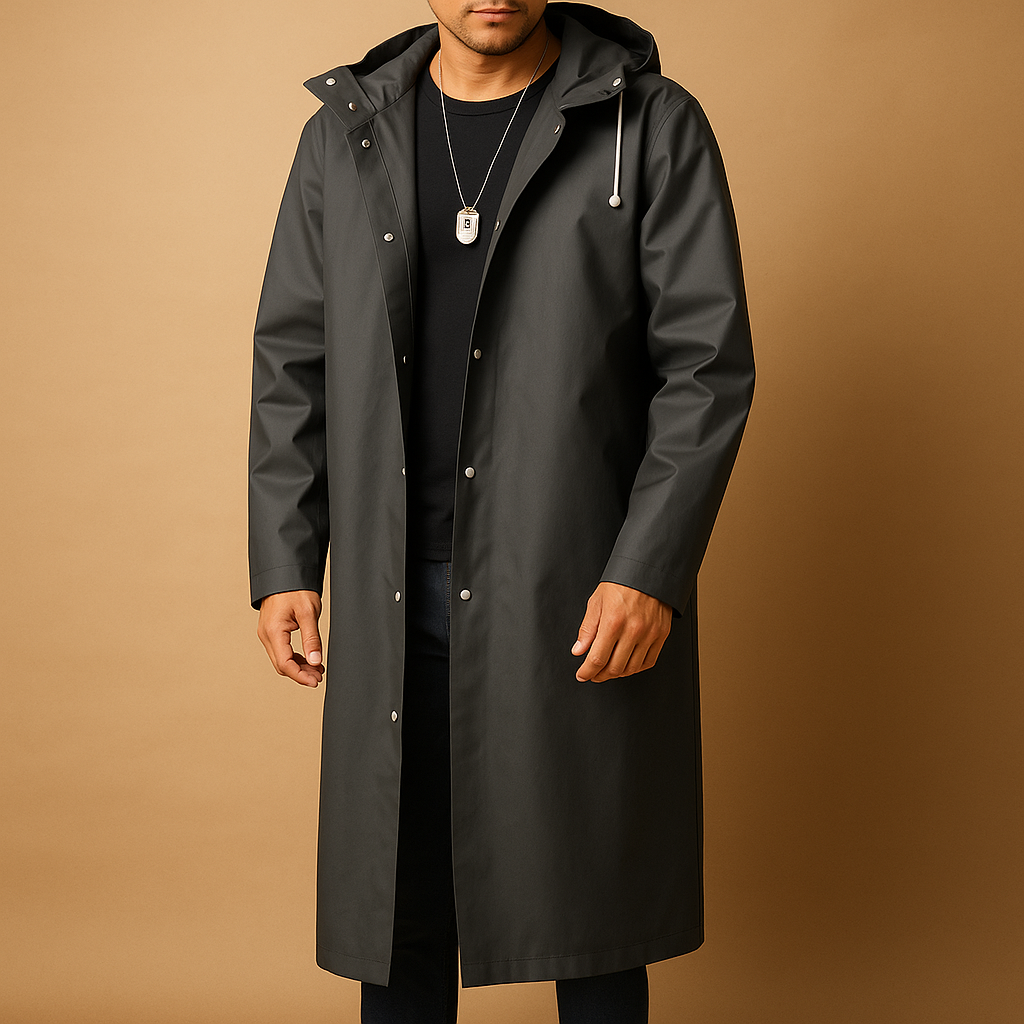 Milo Long Rain Jacket for Men | Waterproof EVA, Comfortable Fit 0