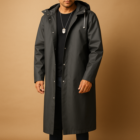 Milo Long Rain Jacket for Men | Waterproof EVA, Comfortable Fit 0