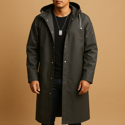 Milo Long Rain Jacket for Men | Waterproof EVA, Comfortable Fit 1