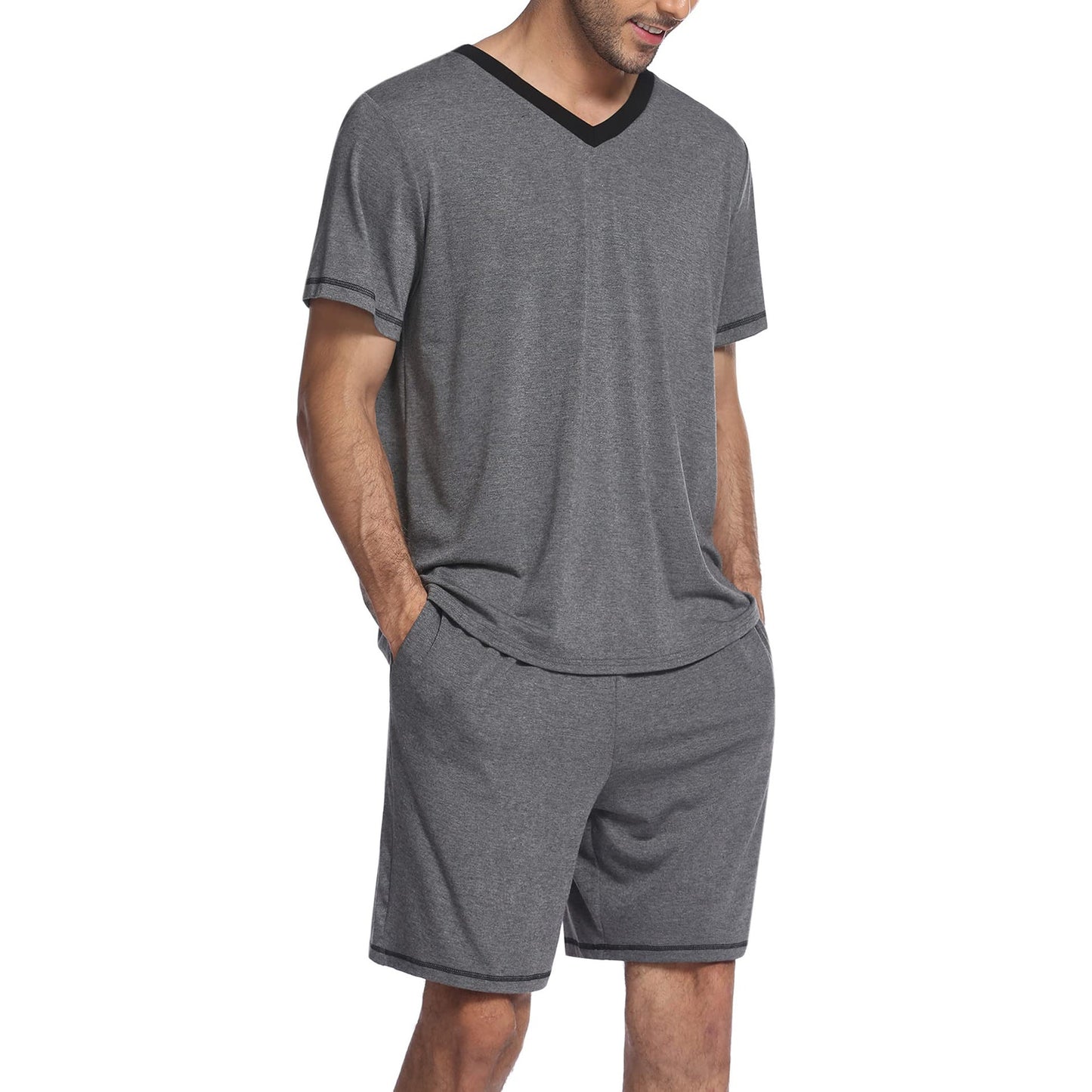 Milo Men's Casual Leisure Set | Breathable Fabric, Modern V-Neck 5