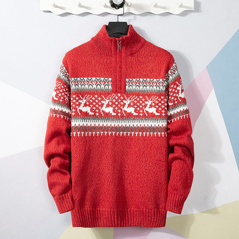 Milo Men's Half Zip Sweater | Premium Jacquard Fabric 6