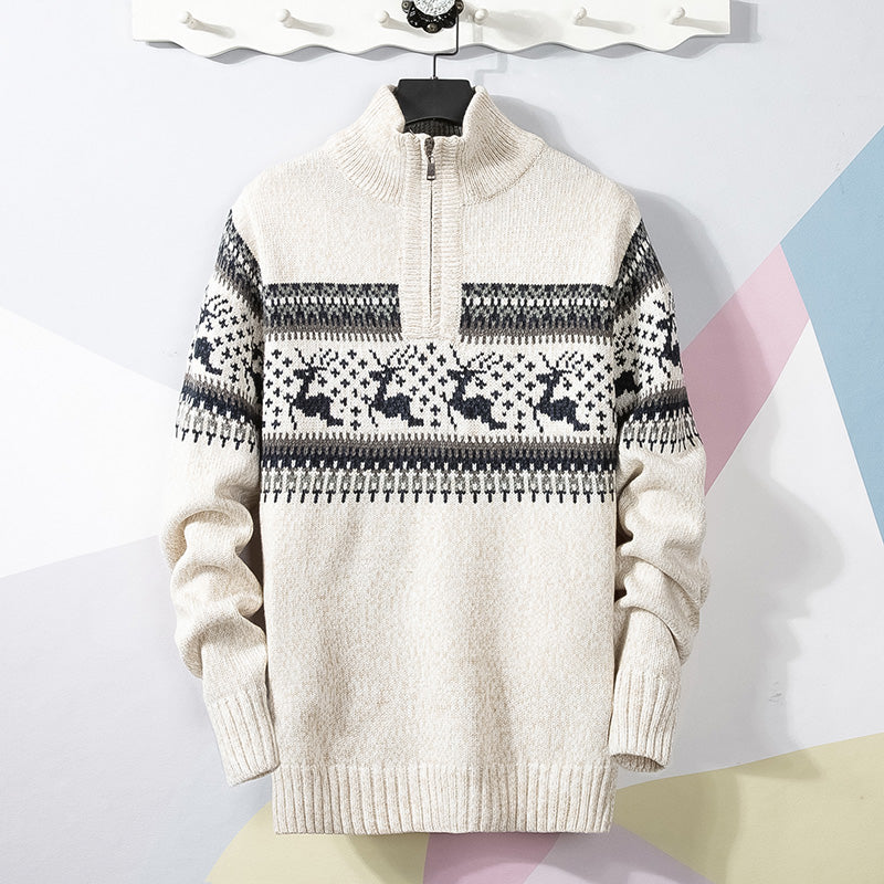 Milo Men's Half Zip Sweater | Premium Jacquard Fabric 8