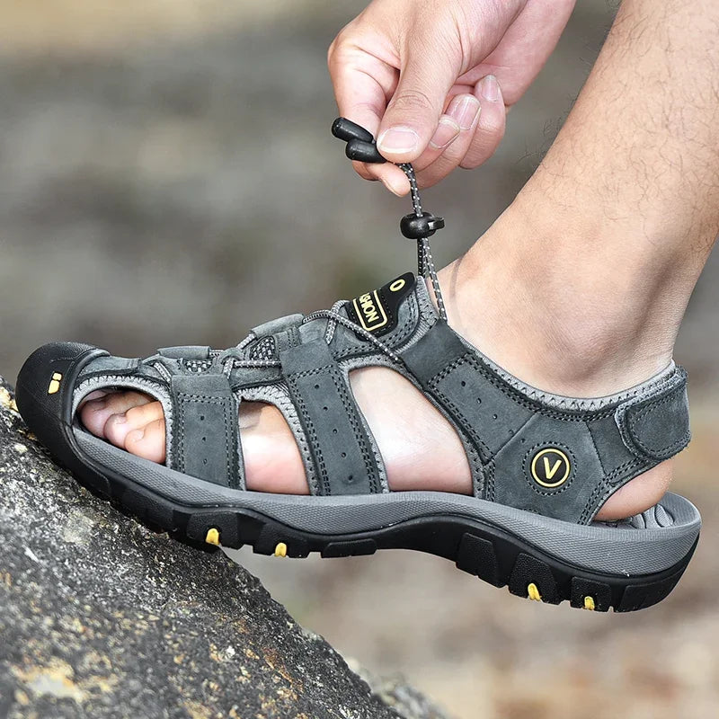 Milo Men's Hiking Sandals | Premium Leather, Comfortable and Durable 8