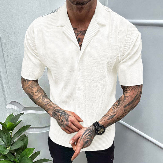 Milo Men's Short-Sleeved Shirt | Structured Fabric, Modern Collar 0