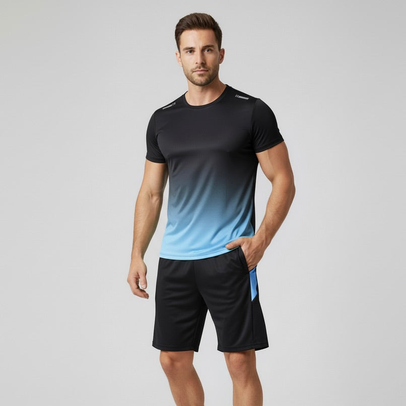 Milo Men's Sports Set | Breathable Polyester, Slim Fit with Gradient Color 0