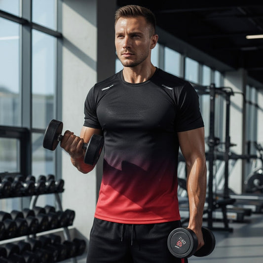 Milo Men's Sports Set | Breathable Polyester, Slim Fit with Gradient Color 1