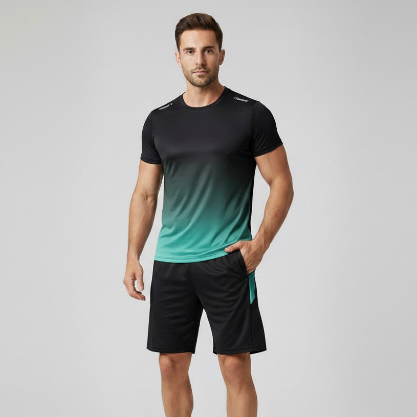 Milo Men's Sports Set | Breathable Polyester, Slim Fit with Gradient Color 4