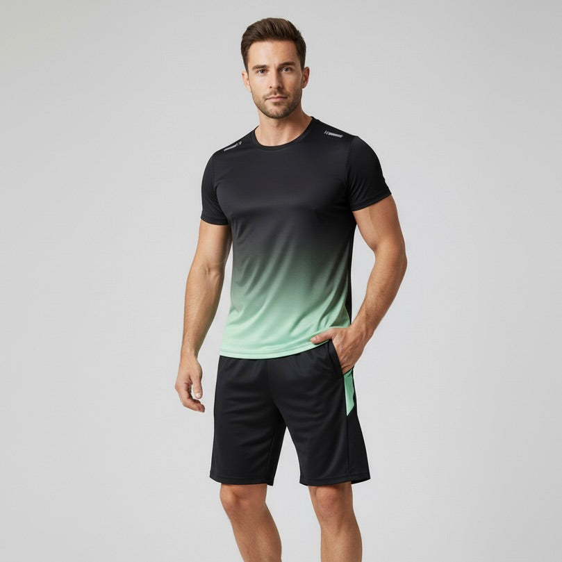 Milo Men's Sports Set | Breathable Polyester, Slim Fit with Gradient Color 5