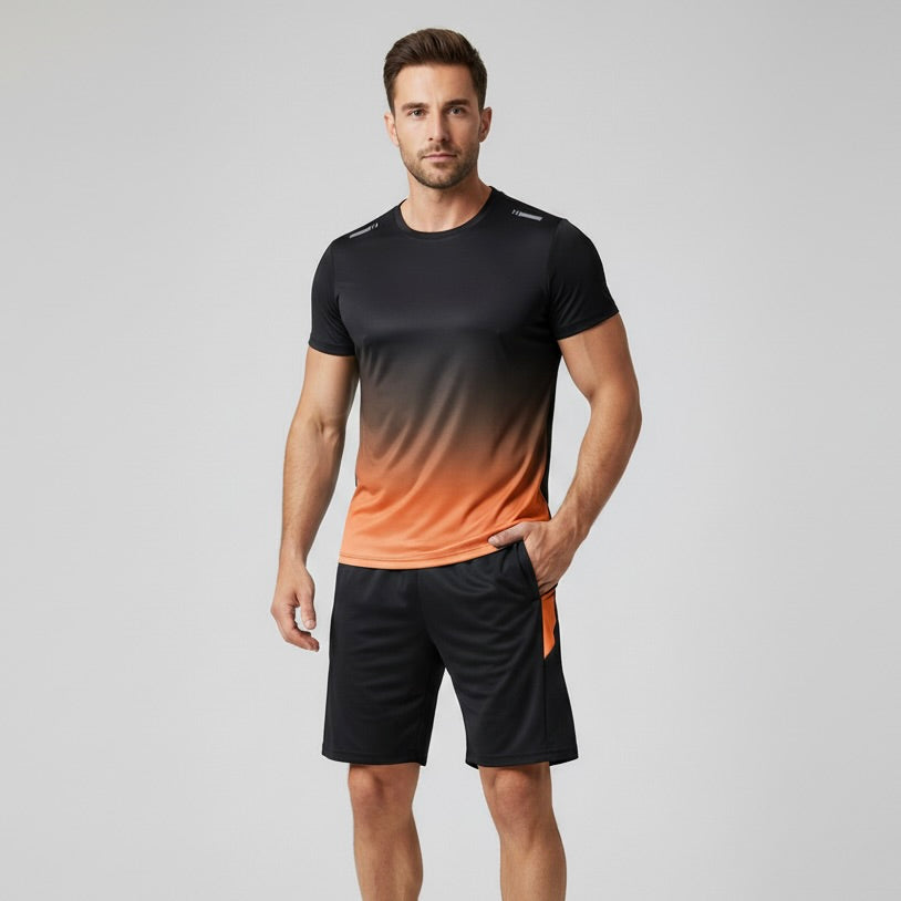 Milo Men's Sports Set | Breathable Polyester, Slim Fit with Gradient Color 6