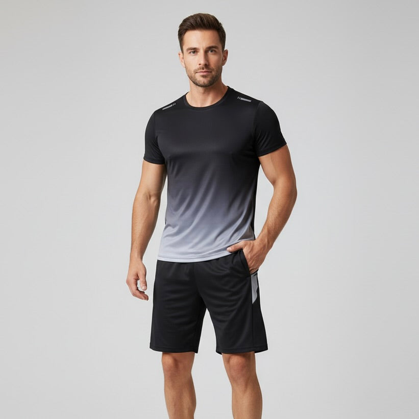 Milo Men's Sports Set | Breathable Polyester, Slim Fit with Gradient Color 7