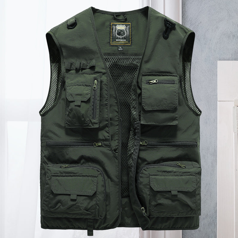 Milo Men's Summer Vest | Breathable Nylon with Multiple Pockets 10