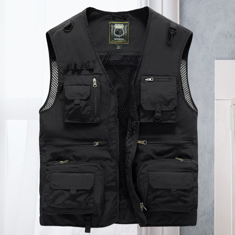 Milo Men's Summer Vest | Breathable Nylon with Multiple Pockets 12