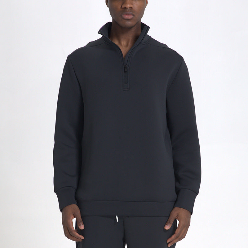 Milo Men's Sweater | Cotton Blend, Casual with Half-Length Zipper 2