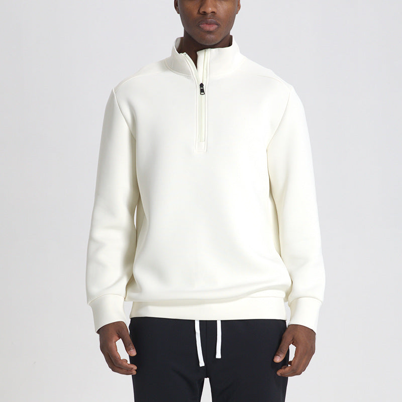 Milo Men's Sweater | Cotton Blend, Casual with Half-Length Zipper 3