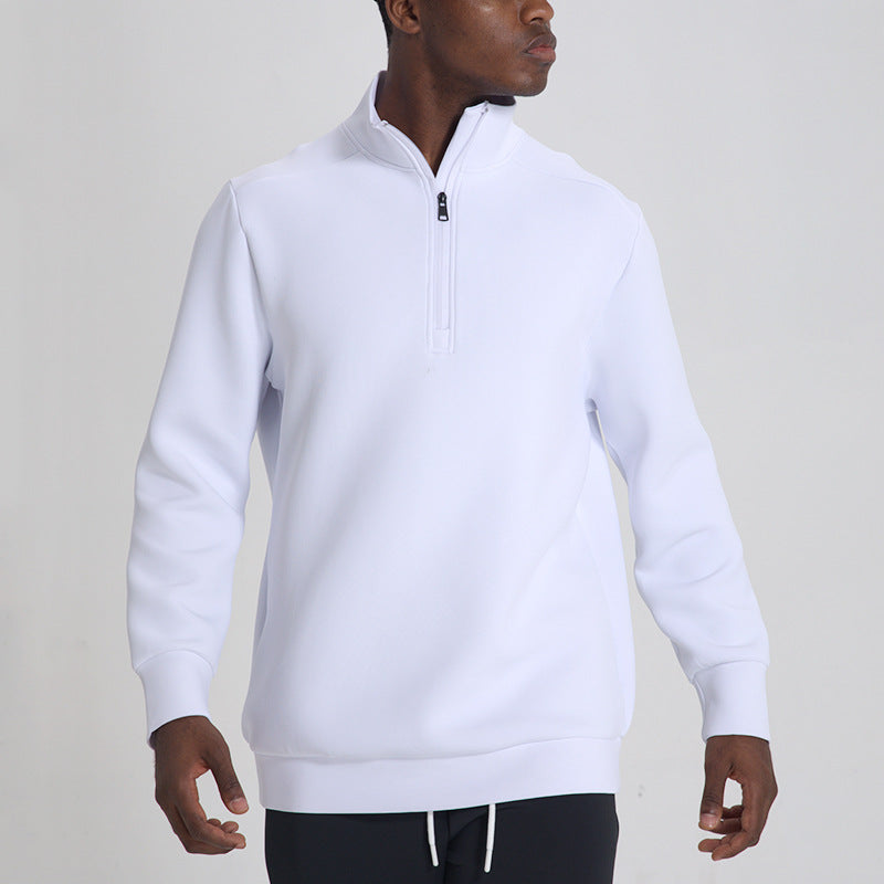Milo Men's Sweater | Cotton Blend, Casual with Half-Length Zipper 5