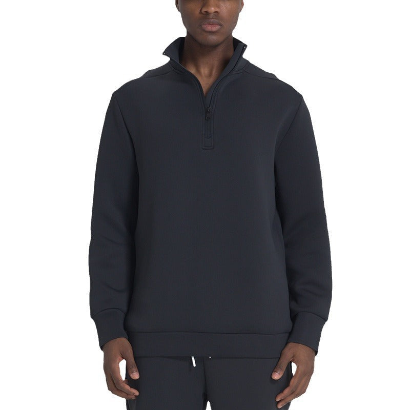 Milo Men's Sweater | Cotton Blend, Casual with Half-Length Zipper 6