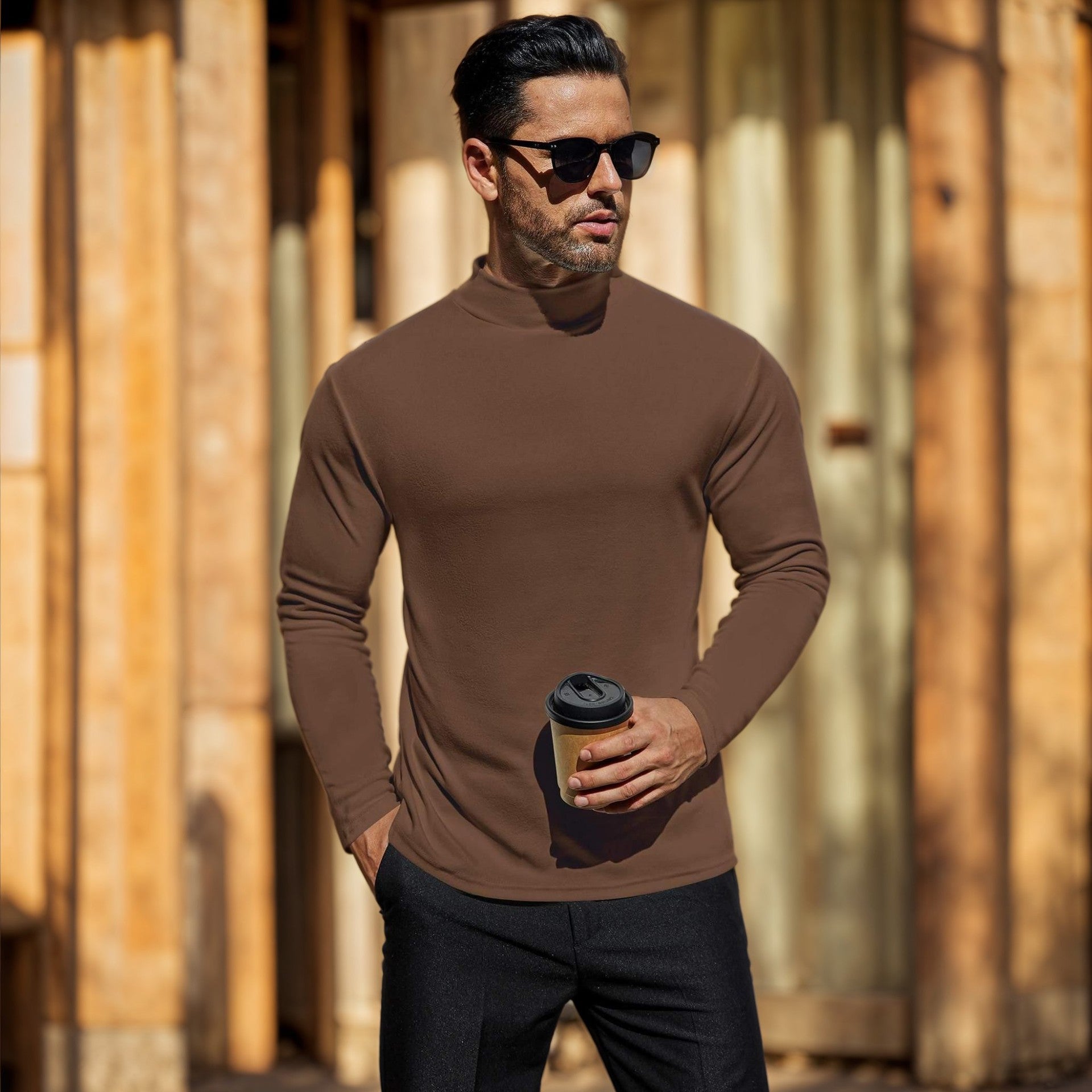 Milo Men's Sweater | Soft Cotton Blend, Slim Fit 1