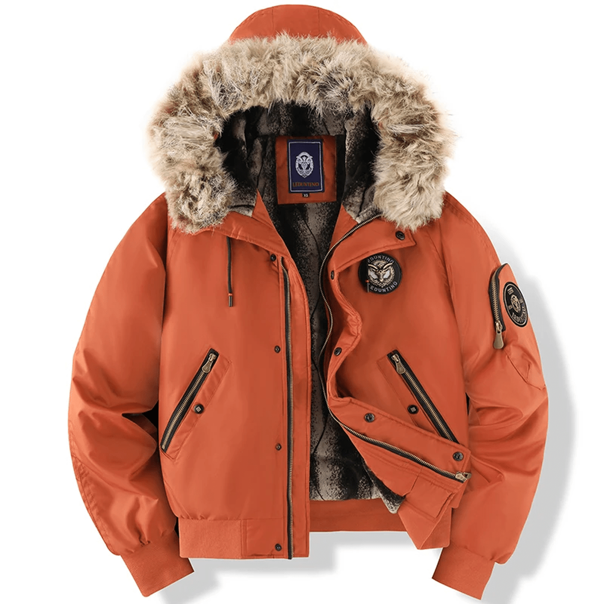 Milo Padded Bomber Jacket for Men | With Faux Fur Hood, Warm and Stylish 1