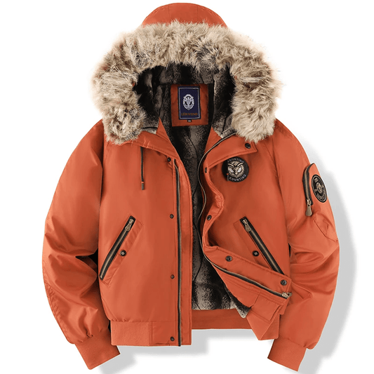 Milo Padded Bomber Jacket for Men | With Faux Fur Hood, Warm and Stylish 1