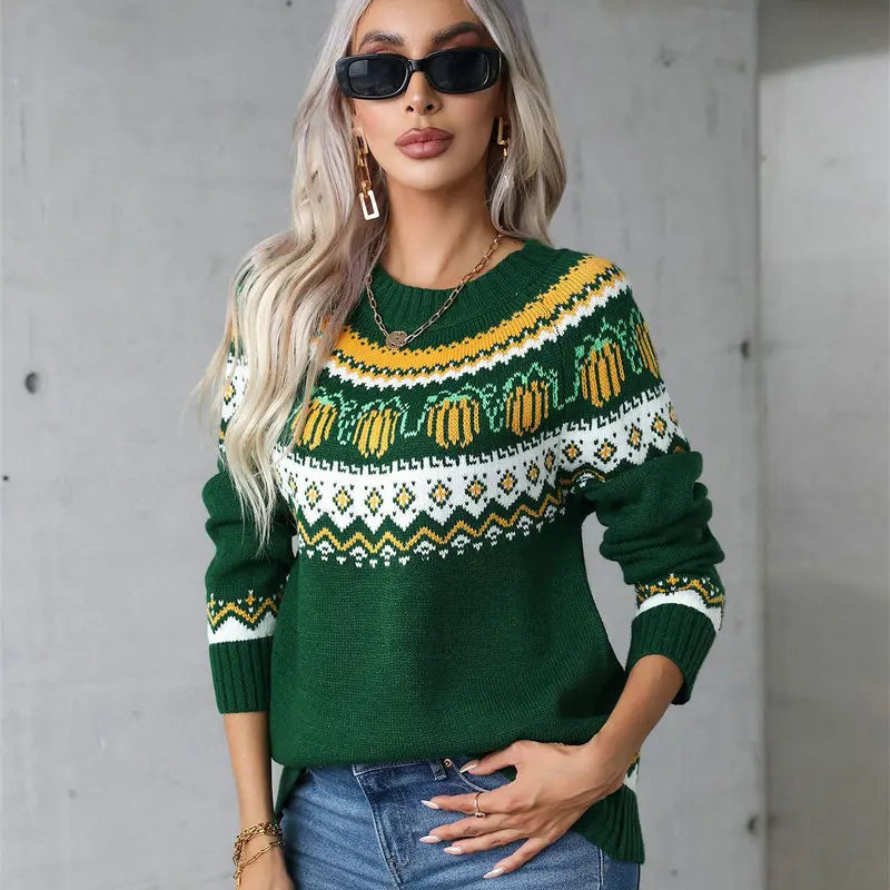 Mira Women's Ugly Christmas Sweater | Modern Norwegian Pattern, Comfortable Fit 3