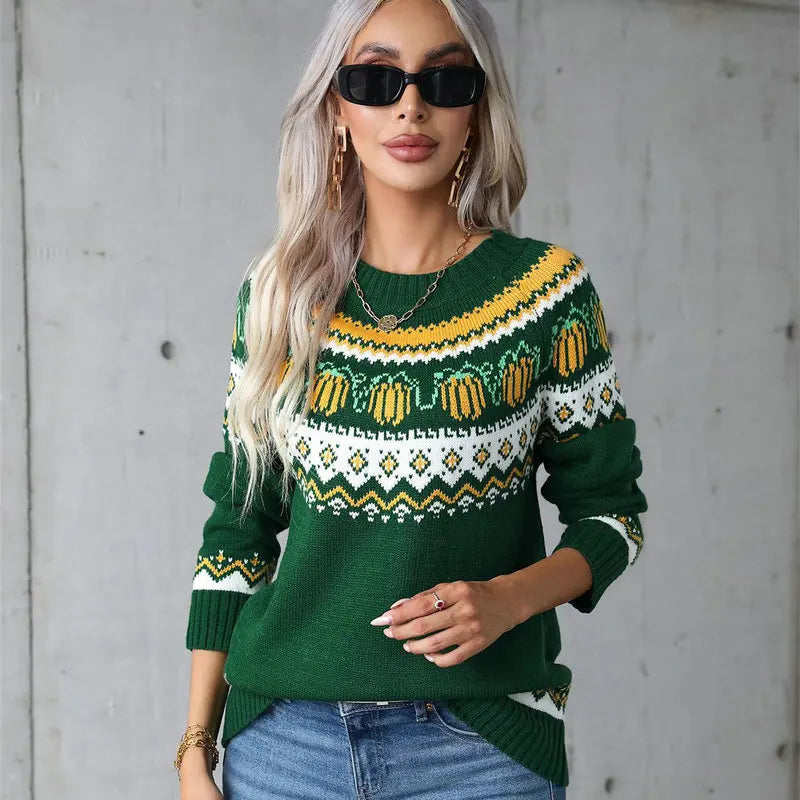 Mira Women's Ugly Christmas Sweater | Modern Norwegian Pattern, Comfortable Fit 4
