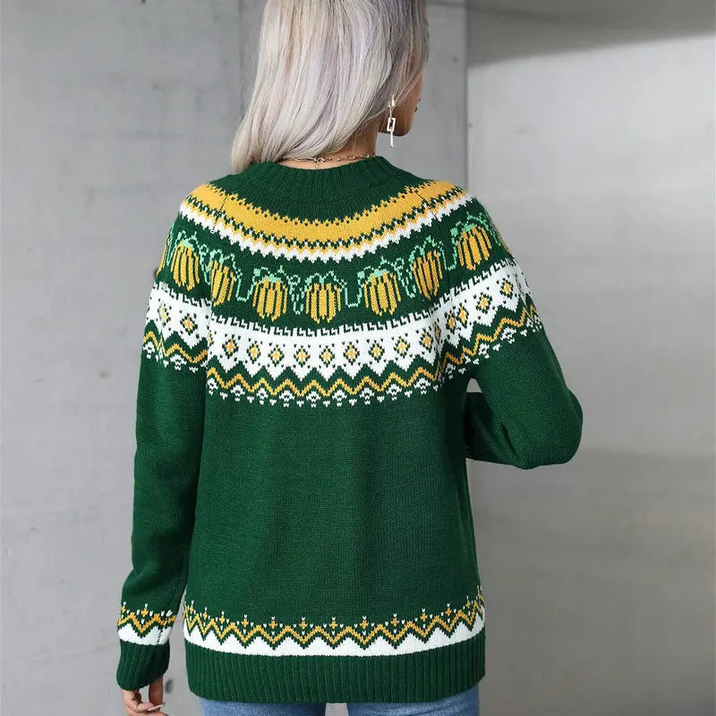 Mira Women's Ugly Christmas Sweater | Modern Norwegian Pattern, Comfortable Fit 5