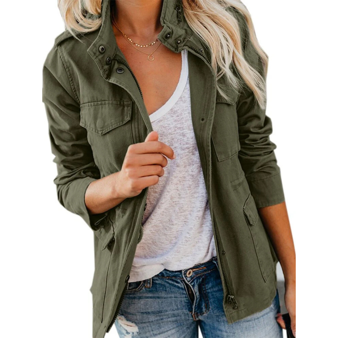Modern Chic Coat for Women | Zipper 0