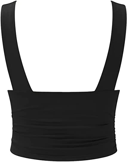 NAÉRA | Sleeveless low-cut top with pleated waist 5