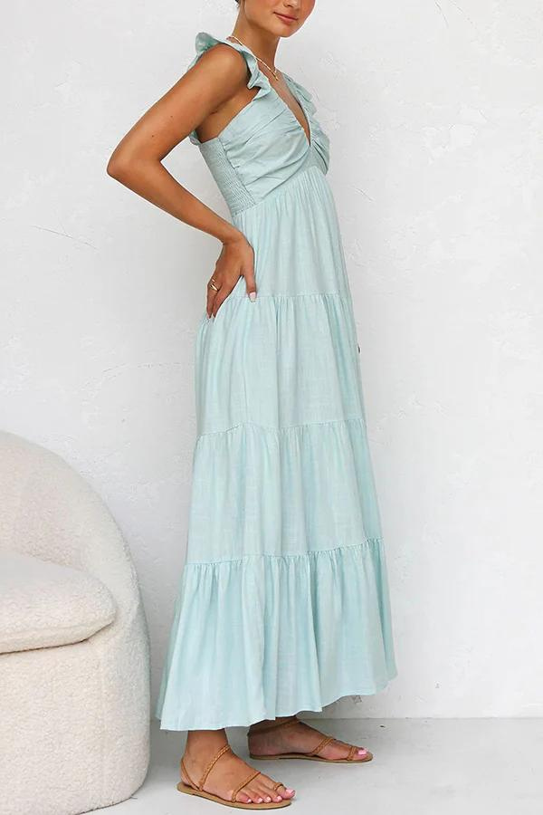 NAOMI | Airy maxi dress with elegant layers and flair 7