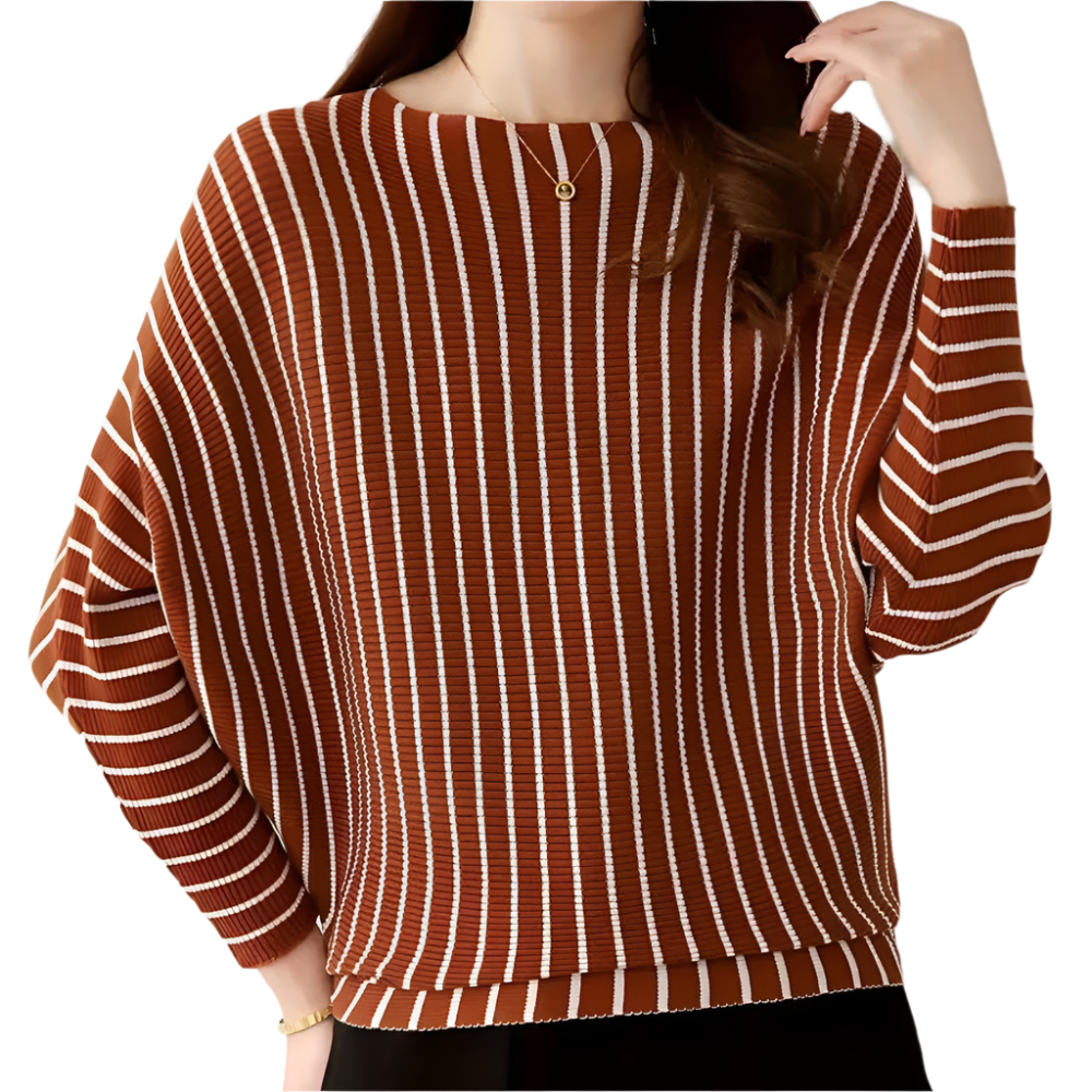 NOÉMI | Loose-fitting sweater with vertical stripes 3