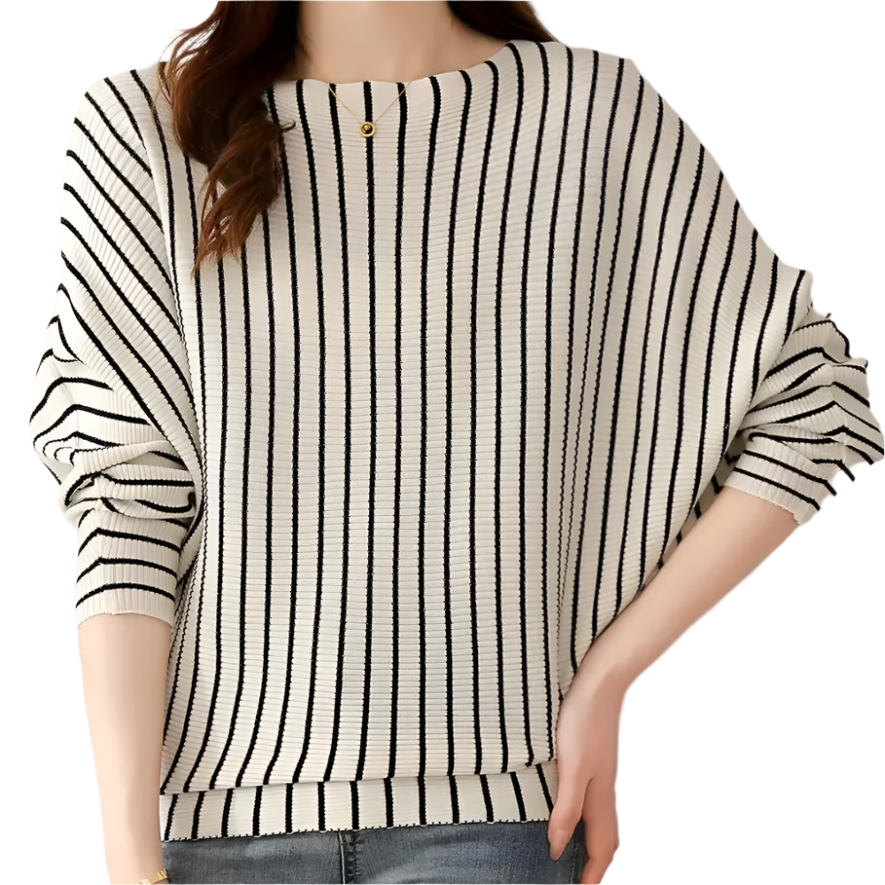 NOÉMI | Loose-fitting sweater with vertical stripes 5