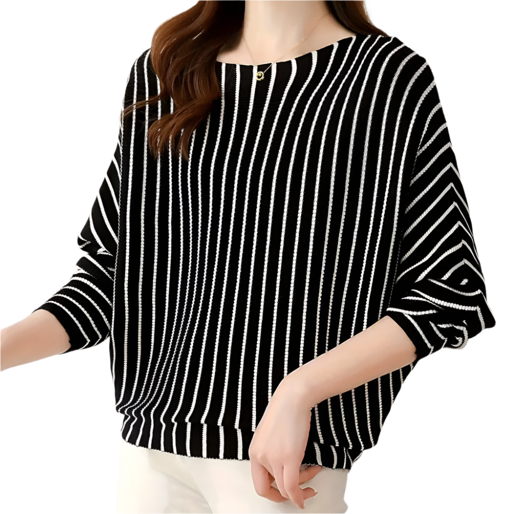 NOÉMI | Loose-fitting sweater with vertical stripes 6