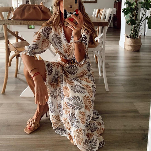 Naïra | Festive Long Patterned Dress for Women 1