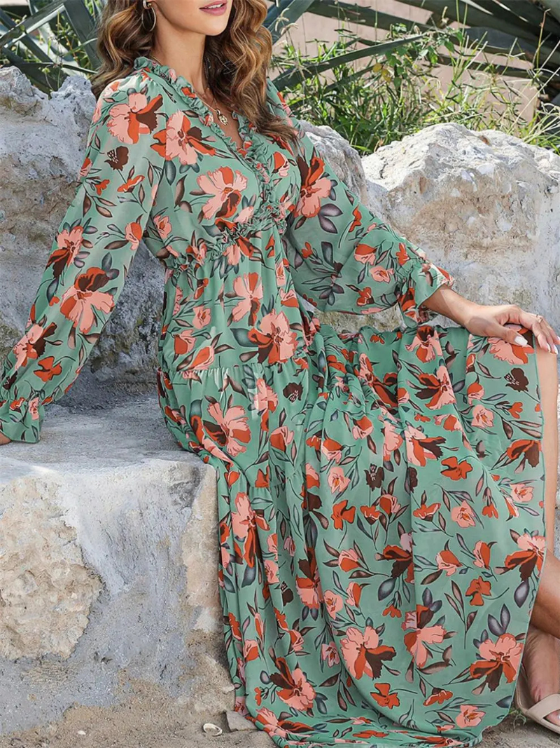 Noémie | Elegant Wild Maxi Dress for Women 3