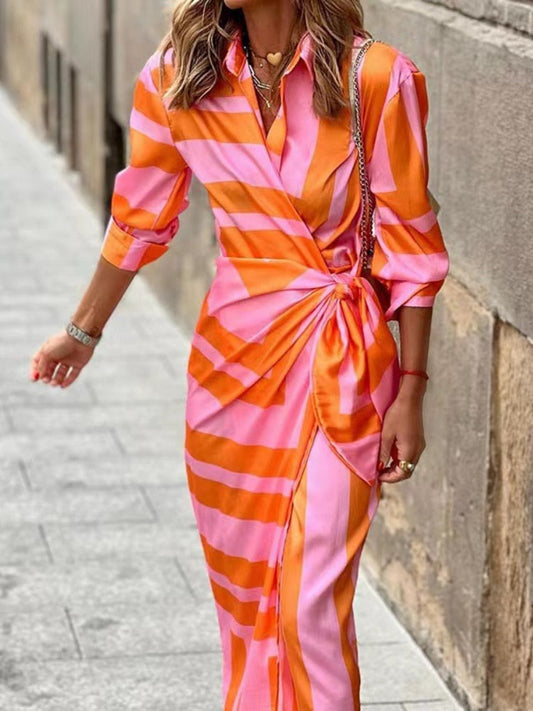 Noémie | Summer Wrap Dress with Collar 0