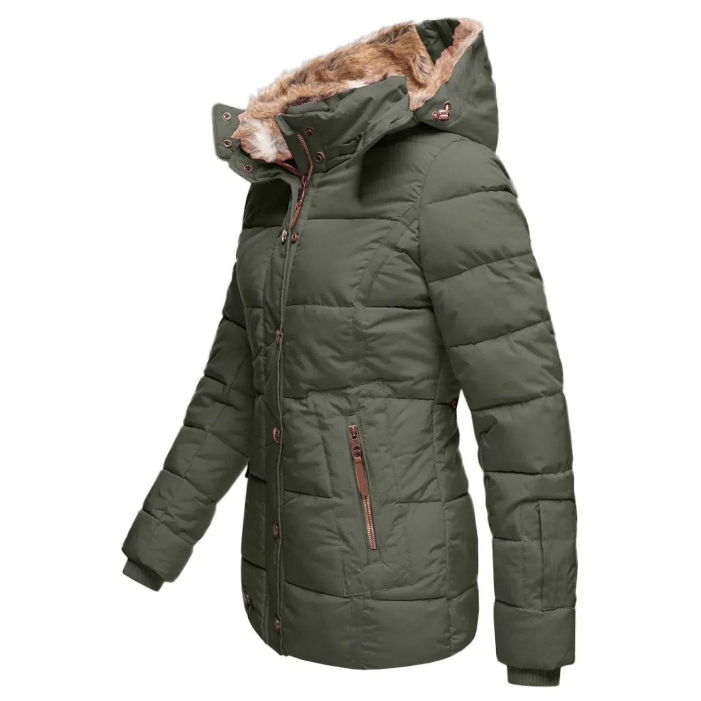 Nora Women's Winter Coat | Long Cut, With Hood 1
