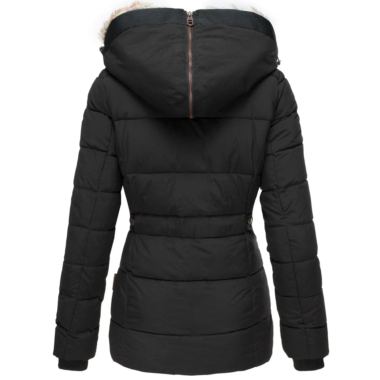 Nora Women's Winter Coat | Long Cut, With Hood 2